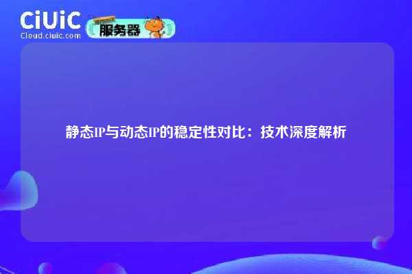 静态IP与动态IP的稳定性对比：技术深度解析
