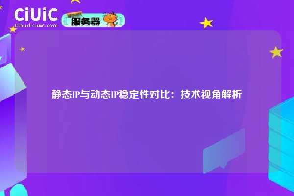 静态IP与动态IP稳定性对比：技术视角解析