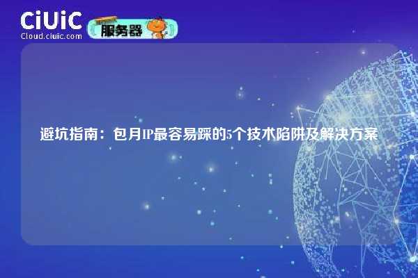 避坑指南：包月IP最容易踩的5个技术陷阱及解决方案