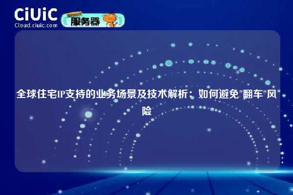 全球住宅IP支持的业务场景及技术解析：如何避免