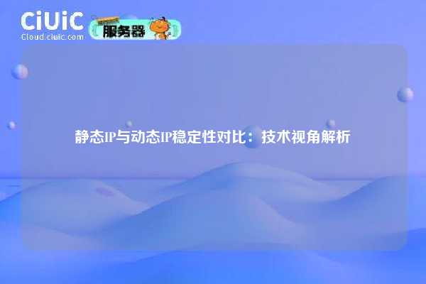 静态IP与动态IP稳定性对比：技术视角解析