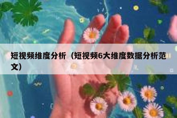 短视频维度分析（短视频6大维度数据分析范文）