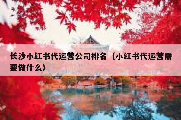 长沙小红书代运营公司排名（小红书代运营需要做什么）