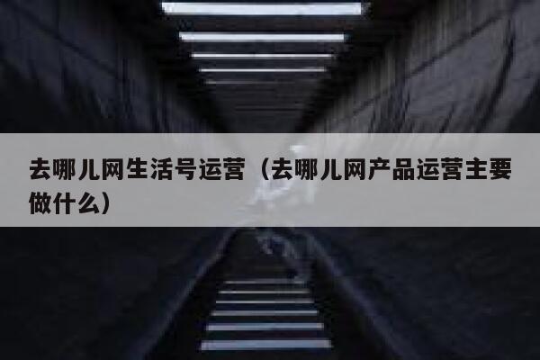 去哪儿网生活号运营（去哪儿网产品运营主要做什么）