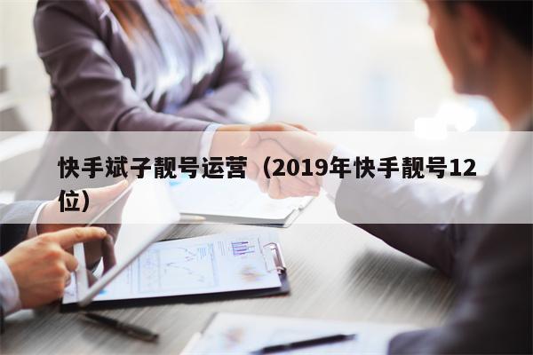 快手斌子靓号运营（2019年快手靓号12位）