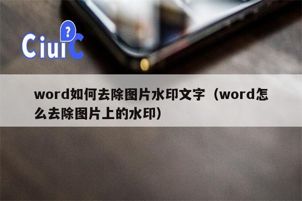 word如何去除图片水印文字（word怎么去除图片上的水印）