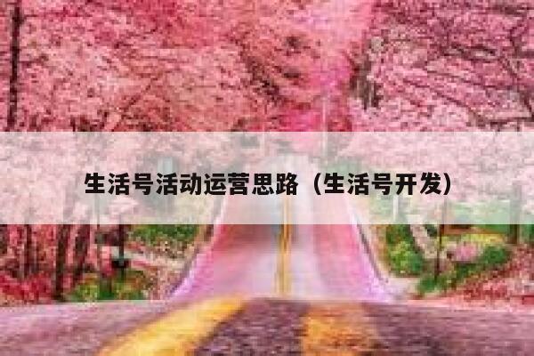 生活号活动运营思路（生活号开发）