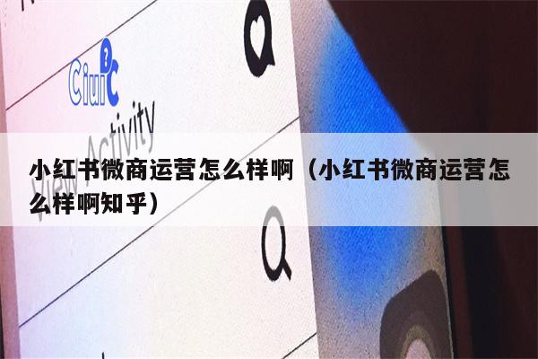 小红书微商运营怎么样啊（小红书微商运营怎么样啊知乎）