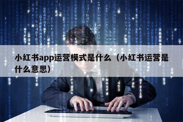 小红书app运营模式是什么（小红书运营是什么意思）