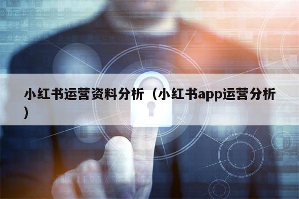 小红书运营资料分析（小红书app运营分析）