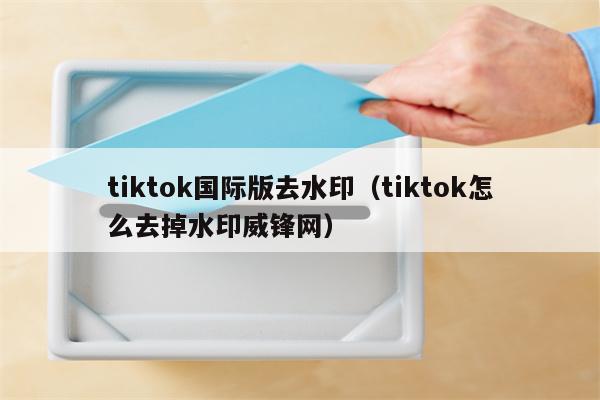 tiktok国际版去水印（tiktok怎么去掉水印威锋网）