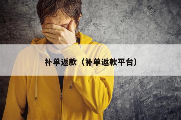 补单返款（补单返款平台）