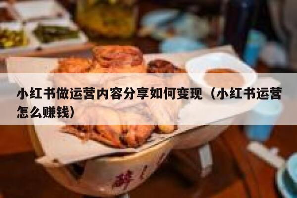 小红书做运营内容分享如何变现（小红书运营怎么赚钱）