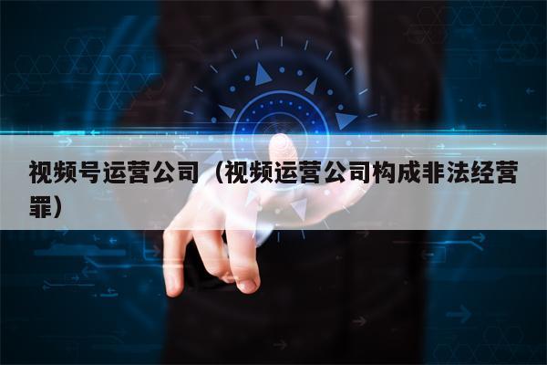 视频号运营公司（视频运营公司构成非法经营罪）