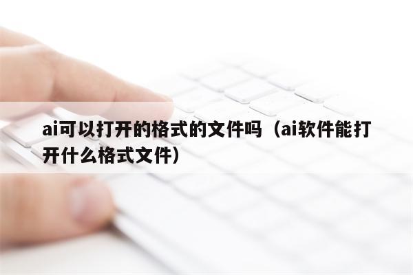 ai可以打开的格式的文件吗（ai软件能打开什么格式文件）