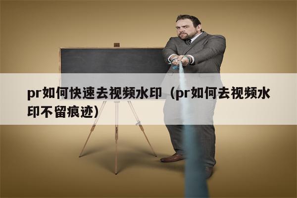 pr如何快速去视频水印（pr如何去视频水印不留痕迹）