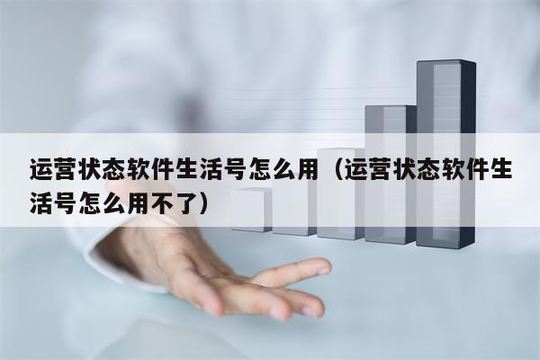 运营状态软件生活号怎么用（运营状态软件生活号怎么用不了）