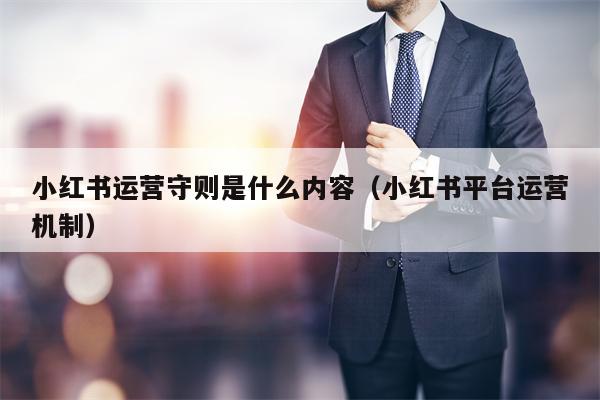 小红书运营守则是什么内容（小红书平台运营机制）