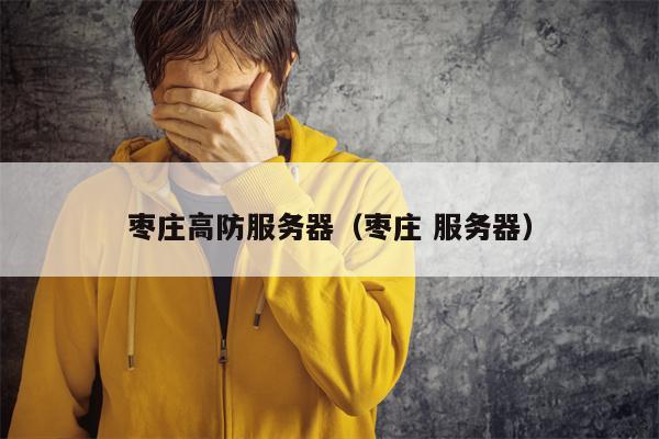 枣庄高防服务器（枣庄 服务器）