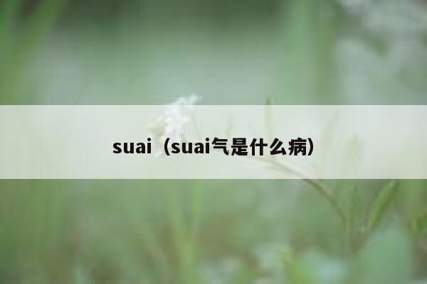 suai（suai气是什么病）