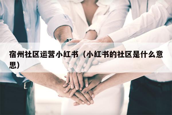 宿州社区运营小红书（小红书的社区是什么意思）