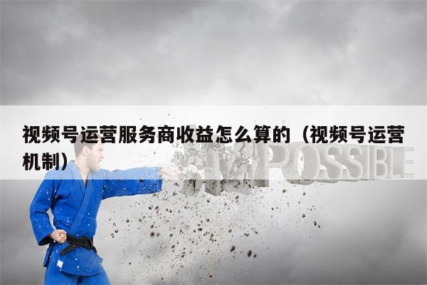 视频号运营服务商收益怎么算的（视频号运营机制）