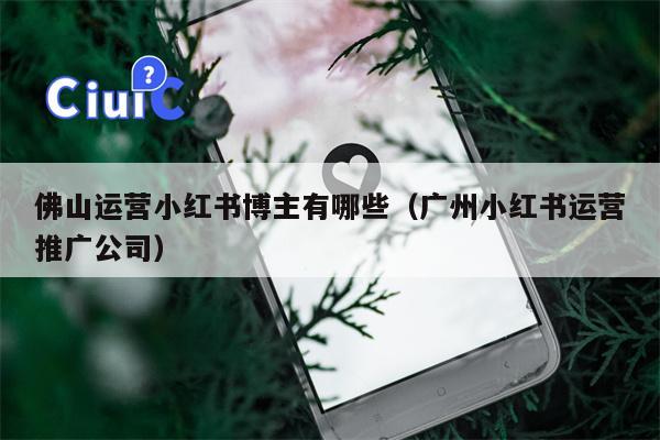 佛山运营小红书博主有哪些（广州小红书运营推广公司）