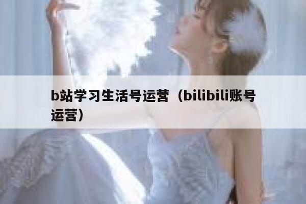 b站学习生活号运营（bilibili账号运营）