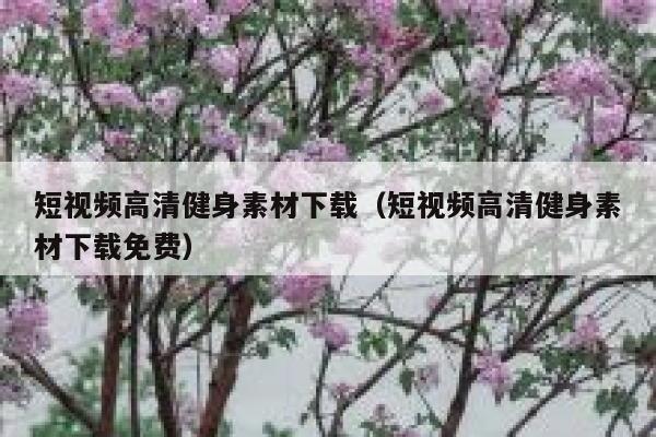 短视频高清健身素材下载（短视频高清健身素材下载免费）