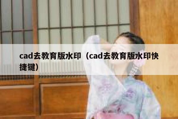 cad去教育版水印（cad去教育版水印快捷键）