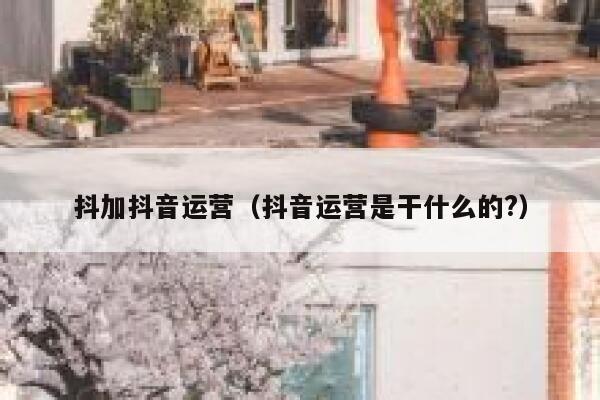 抖加抖音运营（抖音运营是干什么的?）