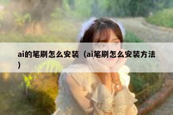 ai的笔刷怎么安装（ai笔刷怎么安装方法）