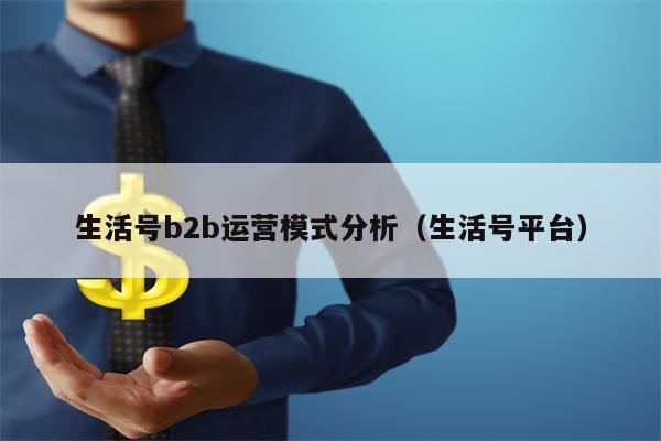 生活号b2b运营模式分析（生活号平台）