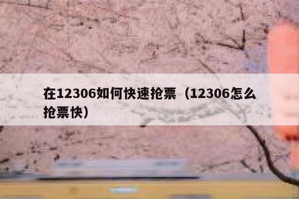 在12306如何快速抢票（12306怎么抢票快）