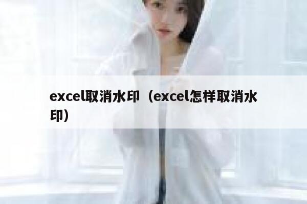 excel取消水印（excel怎样取消水印）