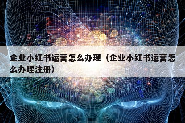 企业小红书运营怎么办理（企业小红书运营怎么办理注册）