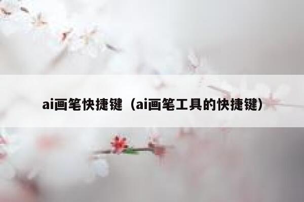 ai画笔快捷键（ai画笔工具的快捷键）