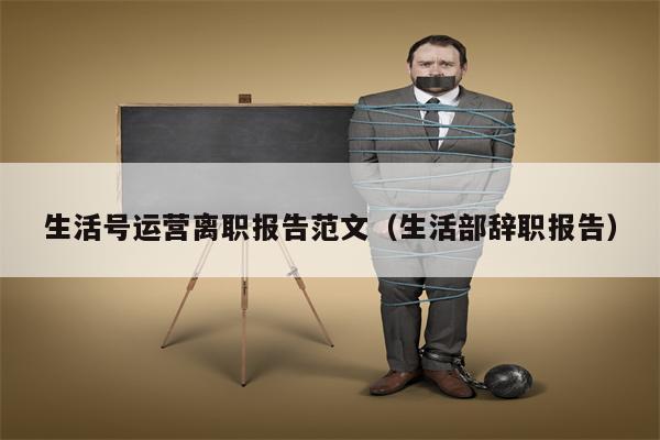 生活号运营离职报告范文（生活部辞职报告）