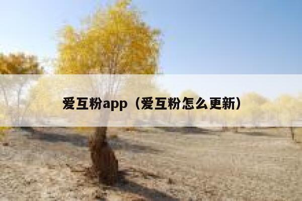 爱互粉app（爱互粉怎么更新）