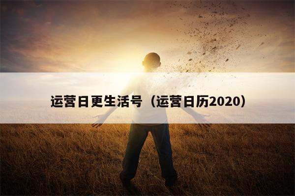 运营日更生活号（运营日历2020）