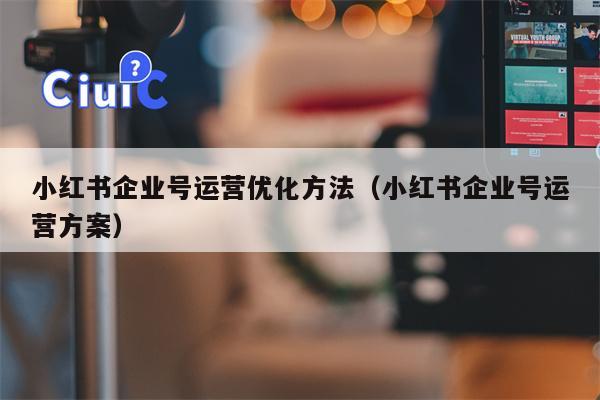 小红书企业号运营优化方法（小红书企业号运营方案）