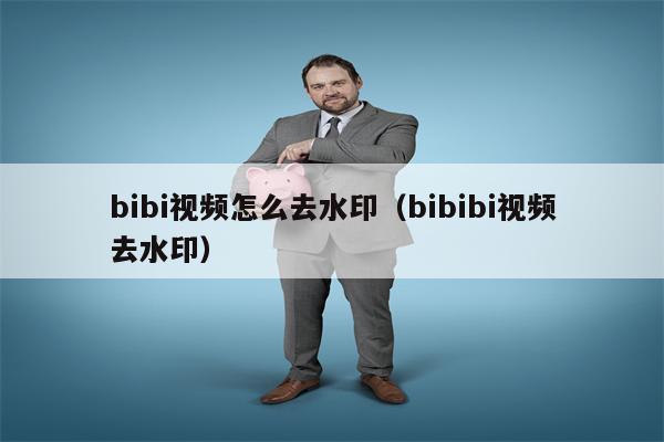 bibi视频怎么去水印（bibibi视频去水印）