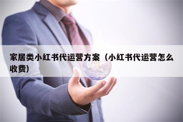 家居类小红书代运营方案（小红书代运营怎么收费）