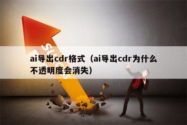 ai导出cdr格式（ai导出cdr为什么不透明度会消失）