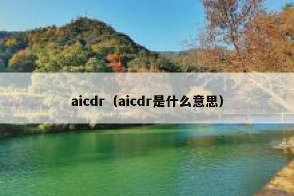 aicdr（aicdr是什么意思）