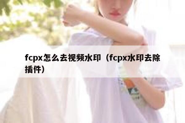 fcpx怎么去视频水印（fcpx水印去除插件）