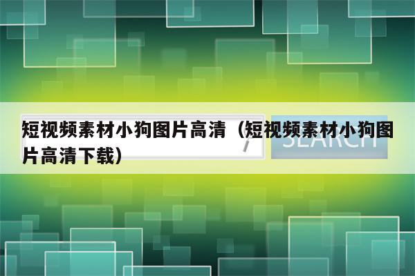 短视频素材小狗图片高清（短视频素材小狗图片高清下载）