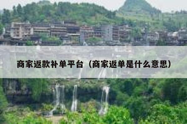 商家返款补单平台（商家返单是什么意思）