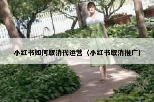 小红书如何取消代运营（小红书取消推广）