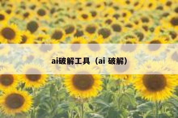 ai破解工具（ai 破解）